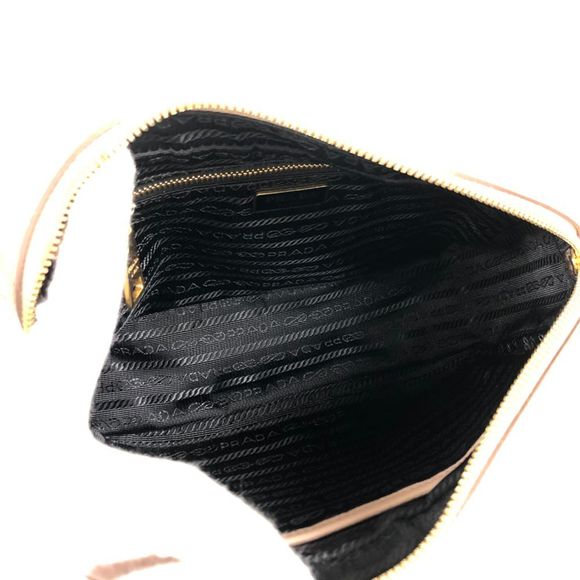 Prada Vitello Phenix Crossbody Graige Cipria Leather Shoulder Bag - Picture 15 of 16